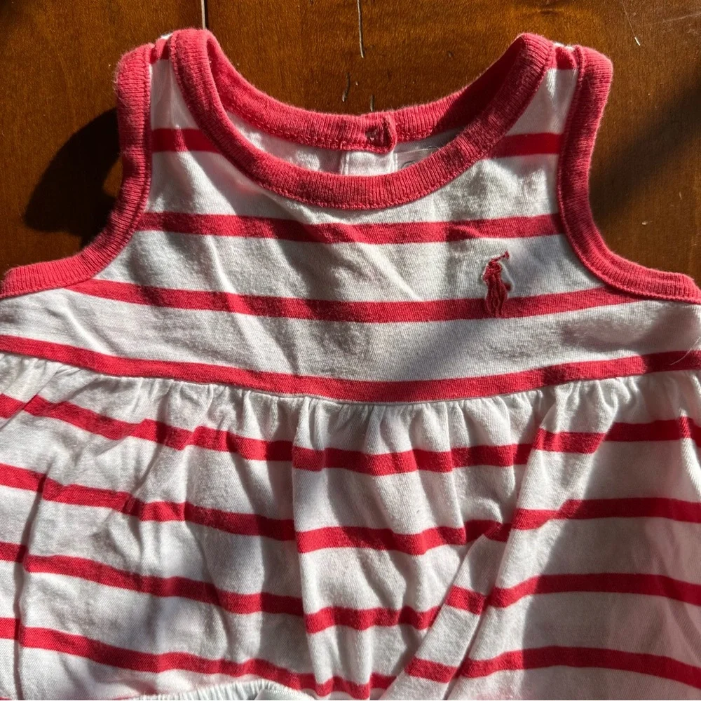 Ralph Lauren Spring Lot - Red Stripes, Yellow Ruffles + floral collars. Size 3m - Picture 3 of 12